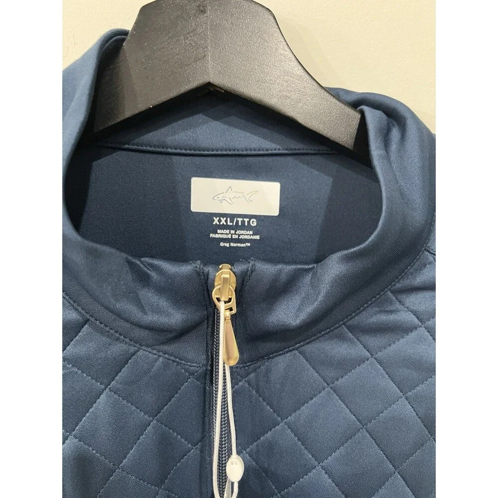 Greg Norman Women's Full Zip Quilted Jacket  Vest, Blue, Size XXL/TG